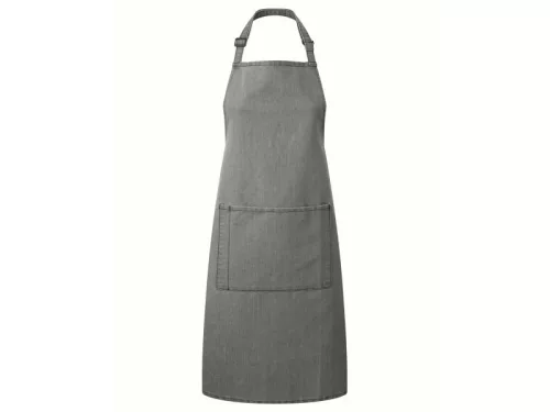 PREMIER PR154 unisex hosszú kötény nagy zsebbel farmerszürke -U()