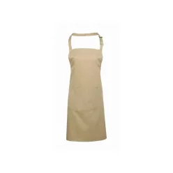   PREMIER PR154 unisex hosszú kötény nagy zsebbel Khaki -U()
