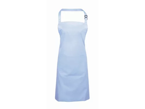 PREMIER PR154 unisex hosszú kötény nagy zsebbel világoskék -U()