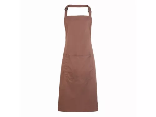 PREMIER PR154 unisex hosszú kötény nagy zsebbel mokka -U()