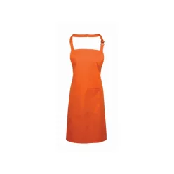   PREMIER PR154 unisex hosszú kötény nagy zsebbel narancs -U()