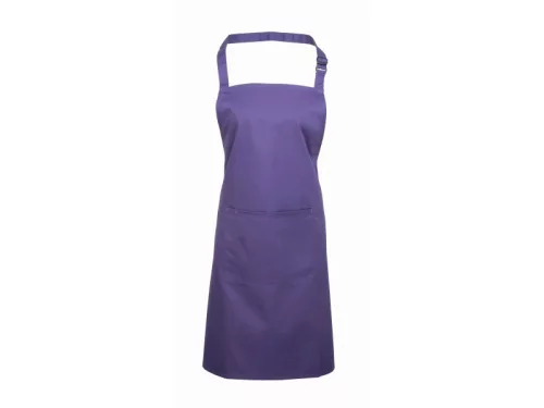 PREMIER PR154 unisex hosszú kötény nagy zsebbel lila -U()