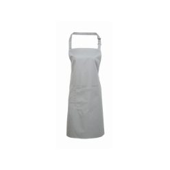   PREMIER PR154 unisex hosszú kötény nagy zsebbel ezüst -U()