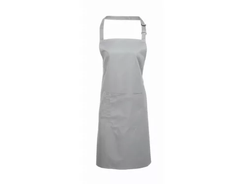 PREMIER PR154 unisex hosszú kötény nagy zsebbel ezüst -U()