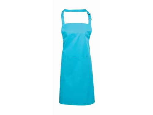 PREMIER PR154 unisex hosszú kötény nagy zsebbel Turquoise -U()