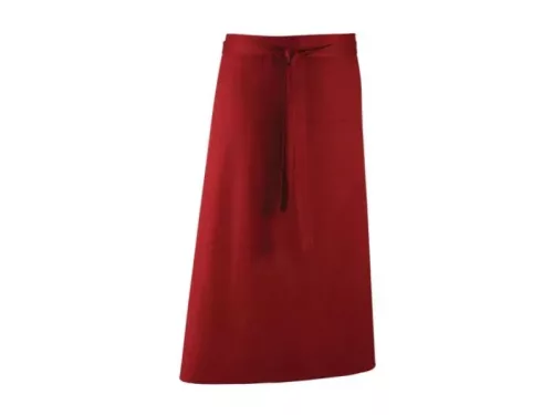 PREMIER PR158 unisex hosszú pincér kötény bordó -U()