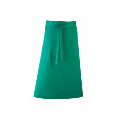   PREMIER PR158 unisex hosszú pincér kötény smaragdzöld -U()