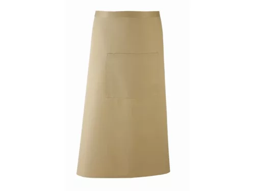 PREMIER PR158 unisex hosszú pincér kötény Khaki -U()
