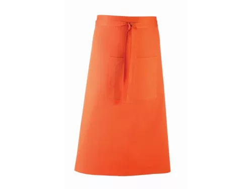 PREMIER PR158 unisex hosszú pincér kötény narancs -U()