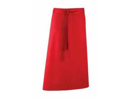 PREMIER PR158 unisex hosszú pincér kötény piros -U()
