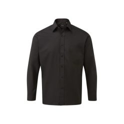 PREMIER PR200 férfi pamut ing hosszúujjú fekete -4XL()