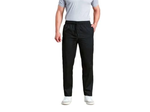 PREMIER PR554 unisex szakácsnadrág slim fit fekete -S()