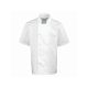 PREMIER PR664 unisex rövidujjú szakácskabát fehér -XS()