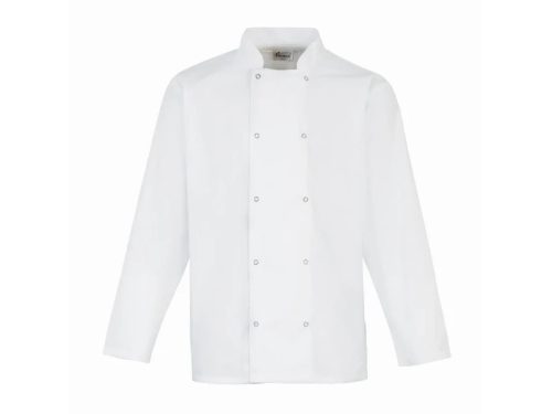 PREMIER PR665 unisex hosszúujjú szakácskabát fehér -XS()
