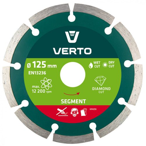 Verto Gyémánt vágókorong 125mm szegmentált