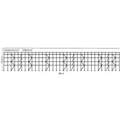 MJ UNI 70 állványzat 1029,6 nm munkafelület 33 mező széles, 3 m-es mezőszélesség